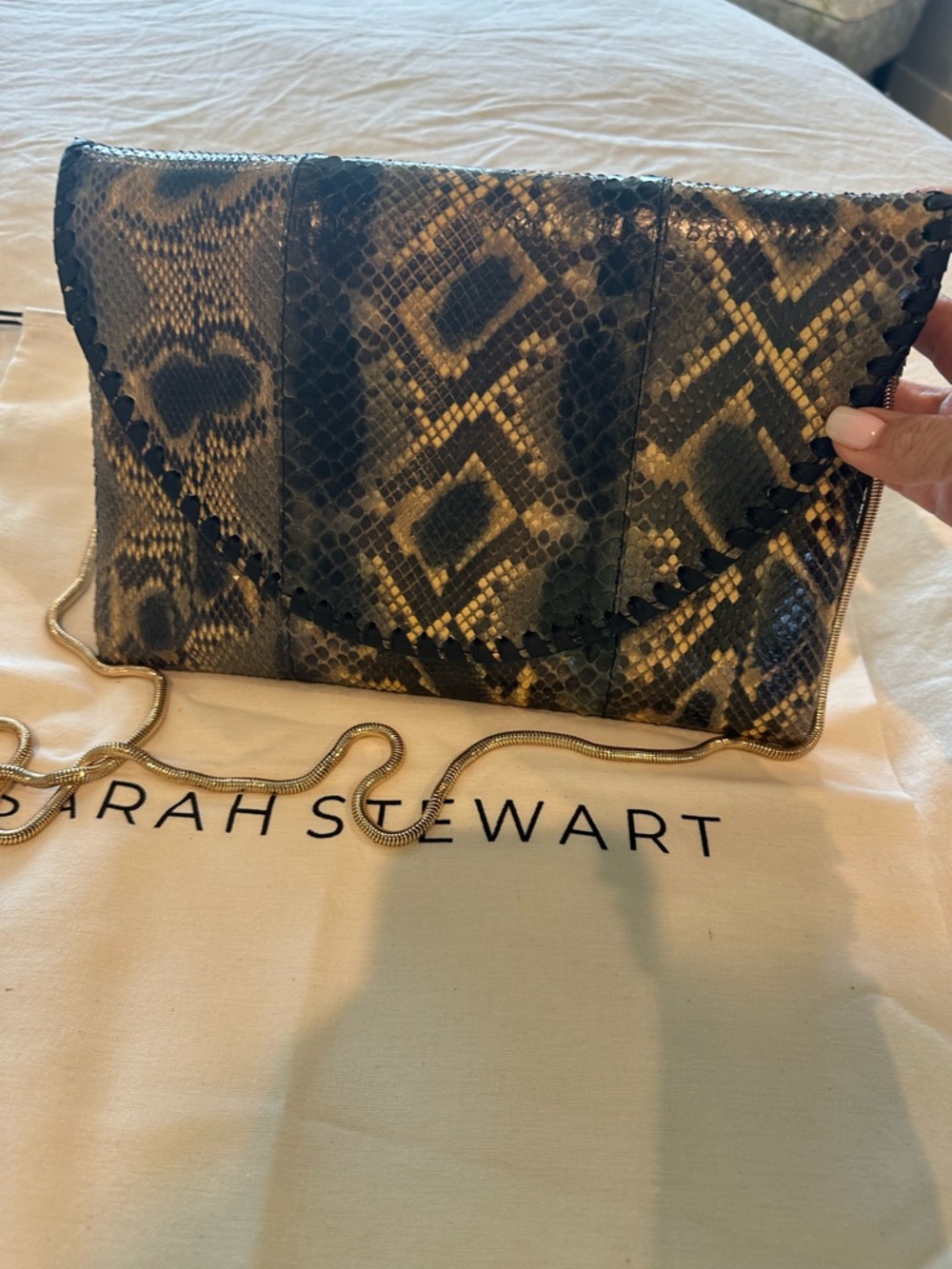 Sarah Stewart Envelope Clutch - Forest Python - Picture 4 of 10